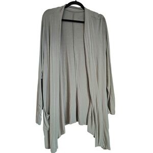 Torrid Super Soft‎ Knits Olive Green Open Front Cardigan Plus Size Drape 4